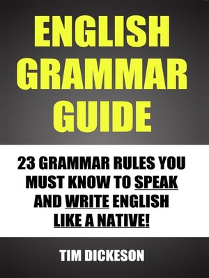 cover image of English Grammar Guide